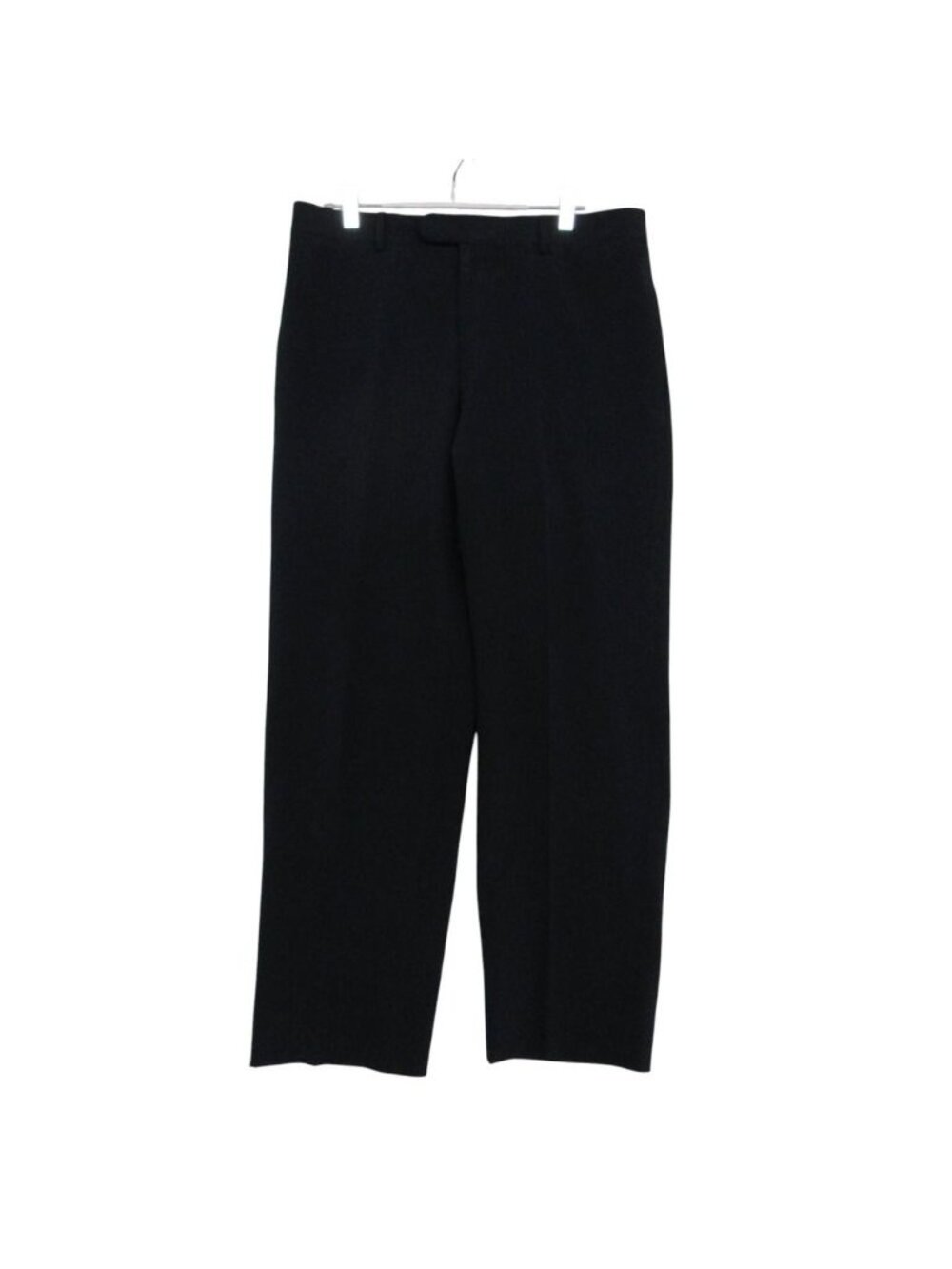 Hermes Pants Flat-front Tapered Trousers Center Crease Navy